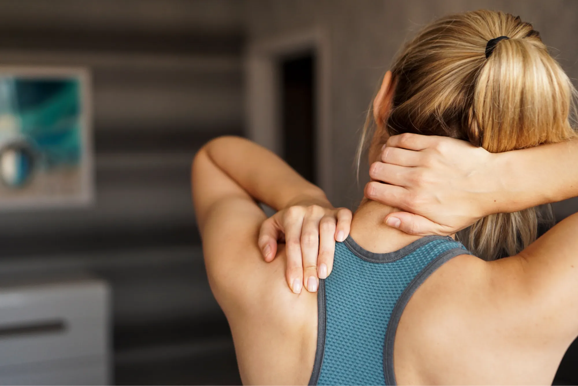 Woman with shoulder arthritis